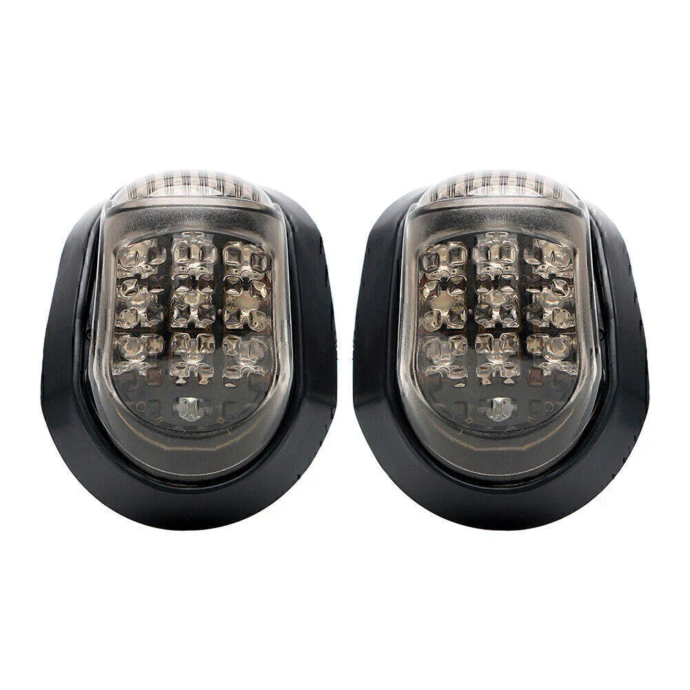 Amber LED Flush Mount Turn Signal Lights for Universal Motorcycle