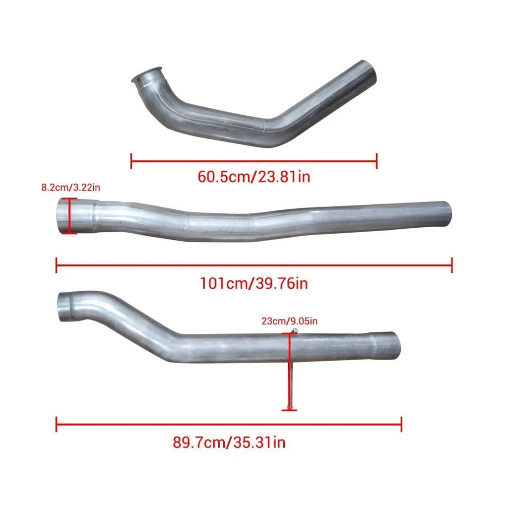 3" Exhaust Pipe Kit for Dodge Ram 1500, Jeep Grand Cherokee (2014–2018)