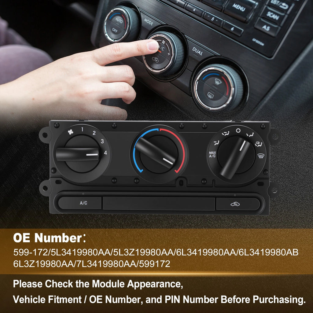 A/C Heater Climate Control Module Panel 599-172 for Ford F-150 (2005–2008)