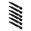 Set of 6 Notched Mower Blades for Toro 74862 Zero Turn (54" Deck) 115-2454-03