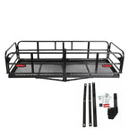 Folding Cargo Carrier Basket for Trailer Hitch (2" Receiver, 500 lbs)