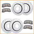Front & Rear Drill Slotted Rotors & Ceramic Brake Pads for Ford F-150 (2013–2017)