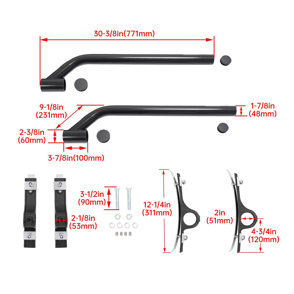 Fender Mounting Kit for Universal Vehicles (Powder Coated Steel)