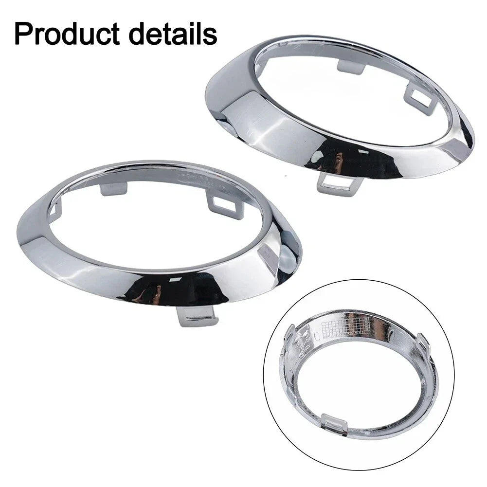 1 Pair Chrome L+R Bumper Fog Light Bezel Ring Cover for Benz W251 R320 (2006–2012)