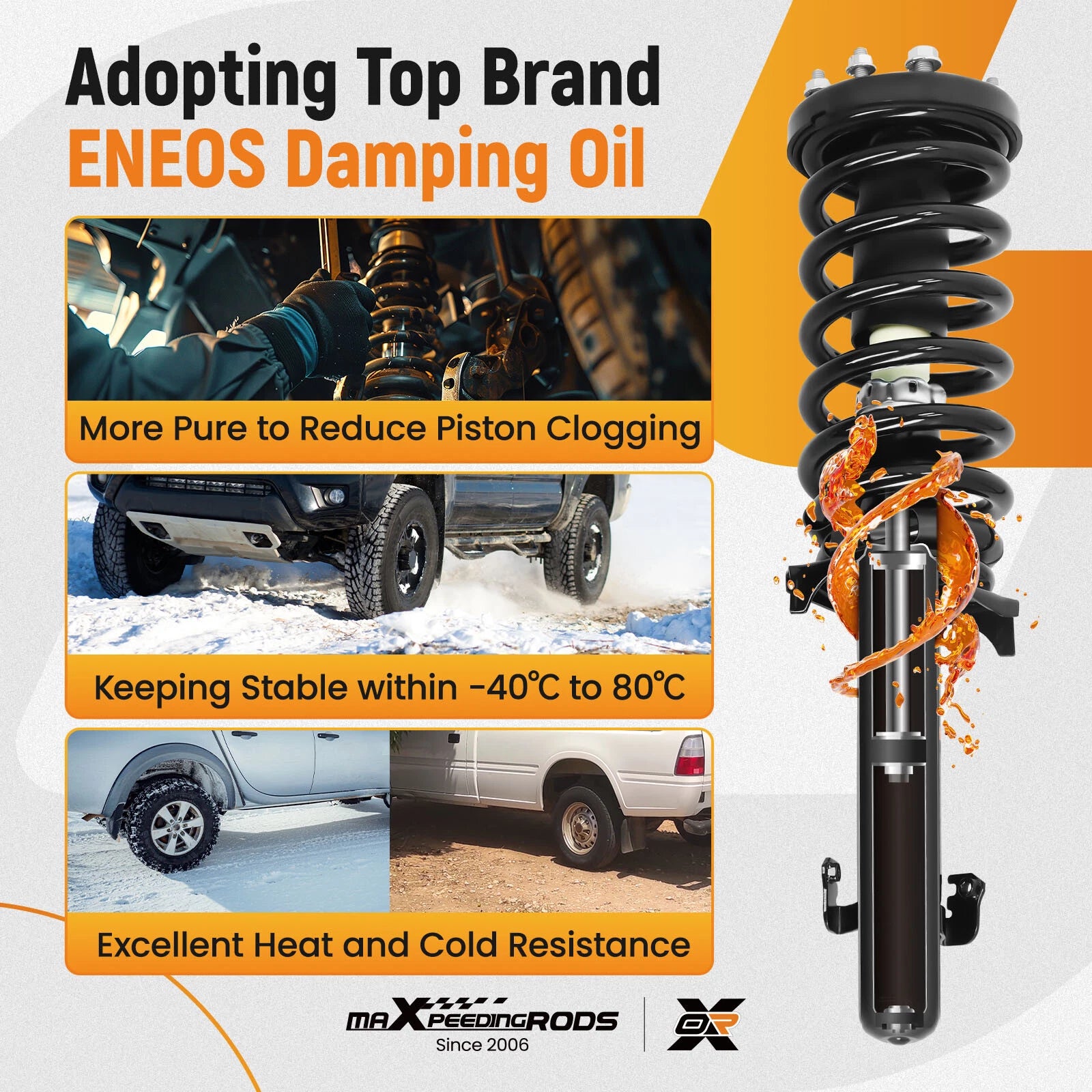 Set of 4 Quick Complete Struts for Honda Accord (2008–2012)