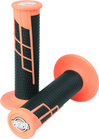 ProTaper Clamp-On 1/2 Waffle Grip for Motorcycle (Neon Orange/Black)