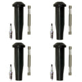 Set of 4 NGK G-Power Platinum Spark Plugs & Coil Boots for Escape Focus Tribute (L4)