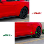Carbon Look Side Skirt Rocker Extension Lips for Ford Mustang (2015–2023)