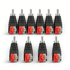 10X Speaker Wire to RCA Male Press Type Terminal Converter Jack Plug