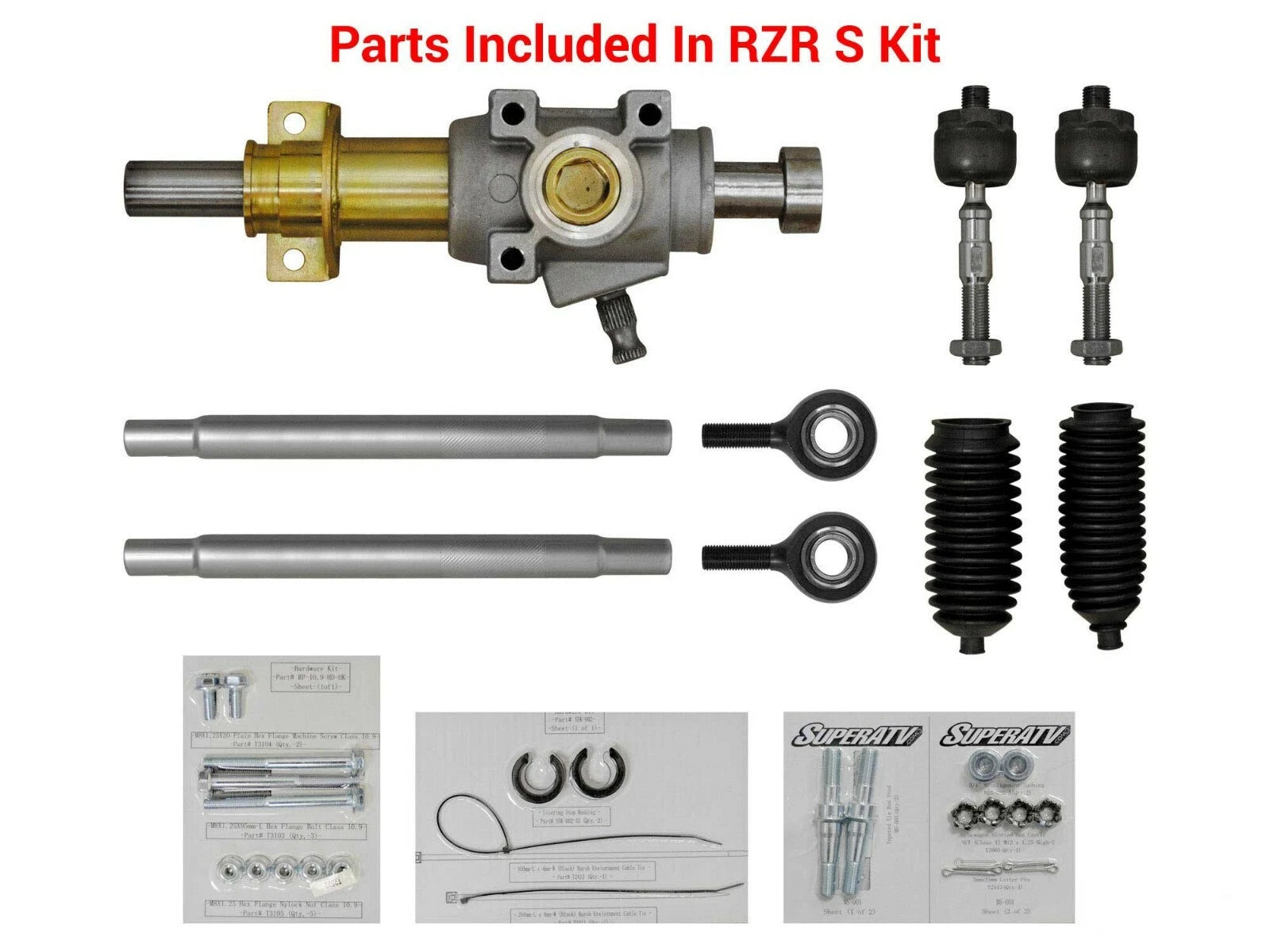 RackBoss Heavy Duty Rack & Pinion for Polaris RZR 800 S / 4 800 (2008–2014)