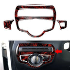 Fire Red Headlight Switch Cover Set for Mercedes-Benz GLC C-Class (2015-2020)