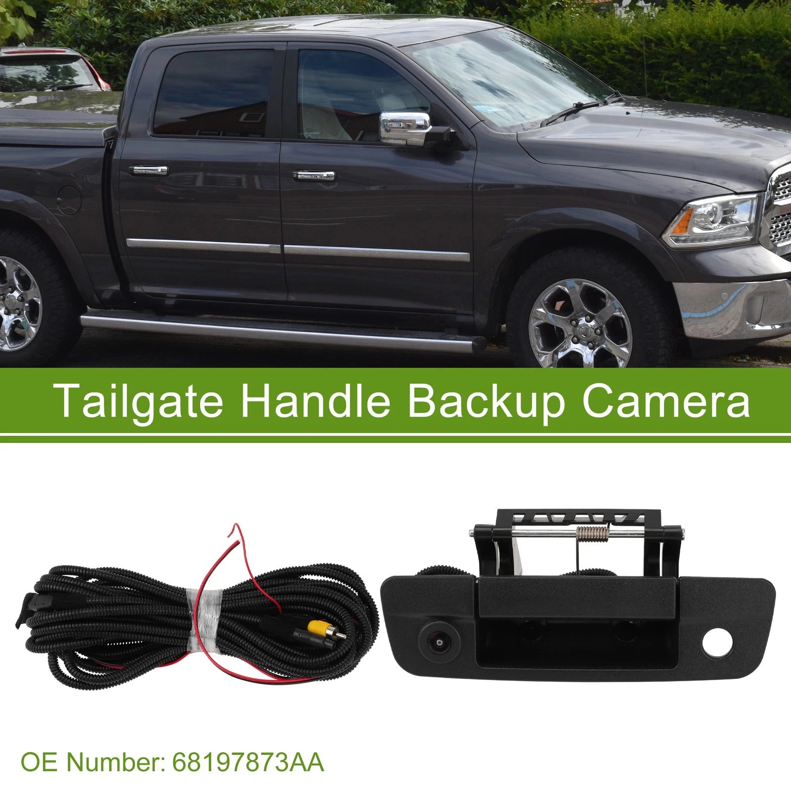Tailgate Handle Backup Rear View Camera No. 68197873AA for Dodge Ram 1500 (2019–2023)