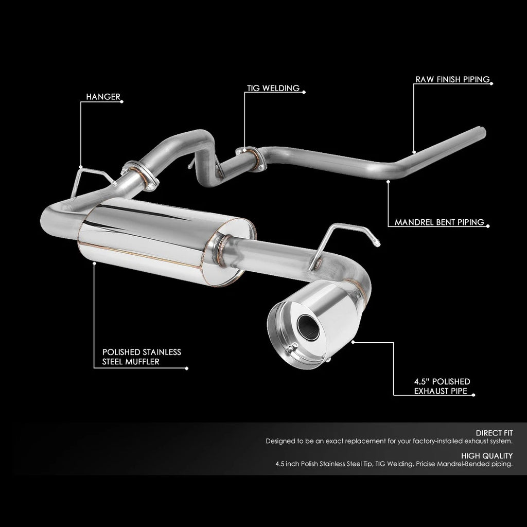 Catback Exhaust System for Dodge Neon (2000–2005) A588 2.5" with 4.75" Tip