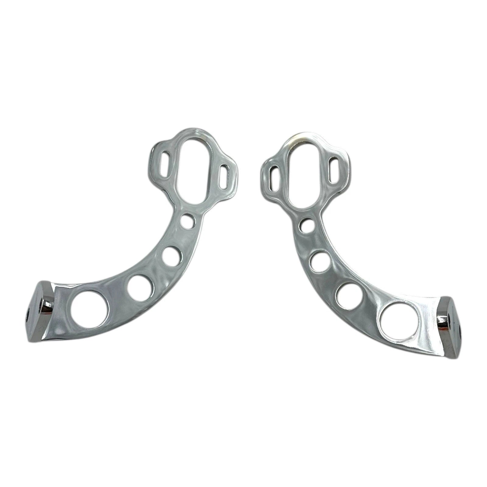 Custom Chrome Steel Brackets with Drilled Holes for 1928-1931 Model A Tail Light