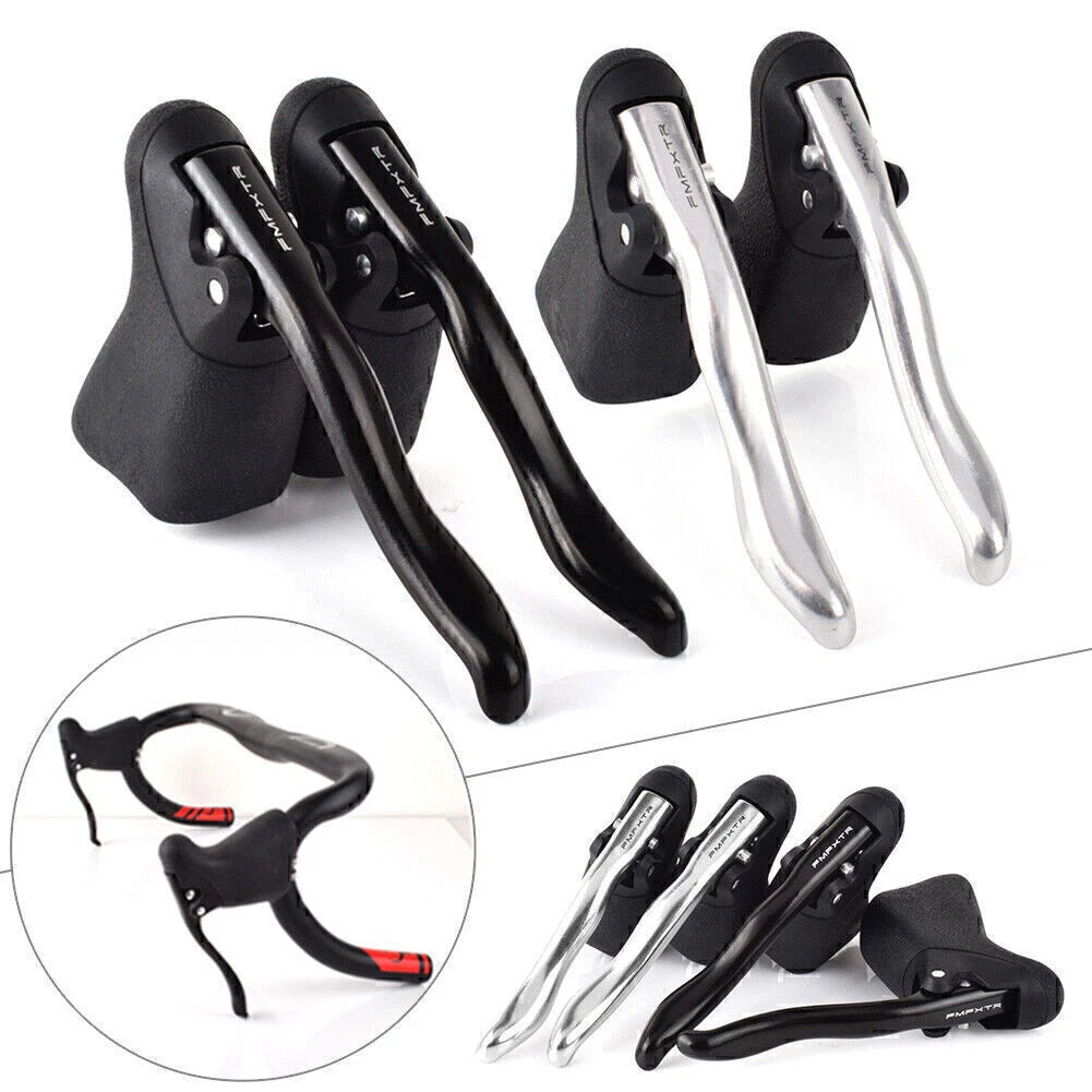 Brake Levers for Road Cyclocross Bike TT Bar End Drop Bar (Black)