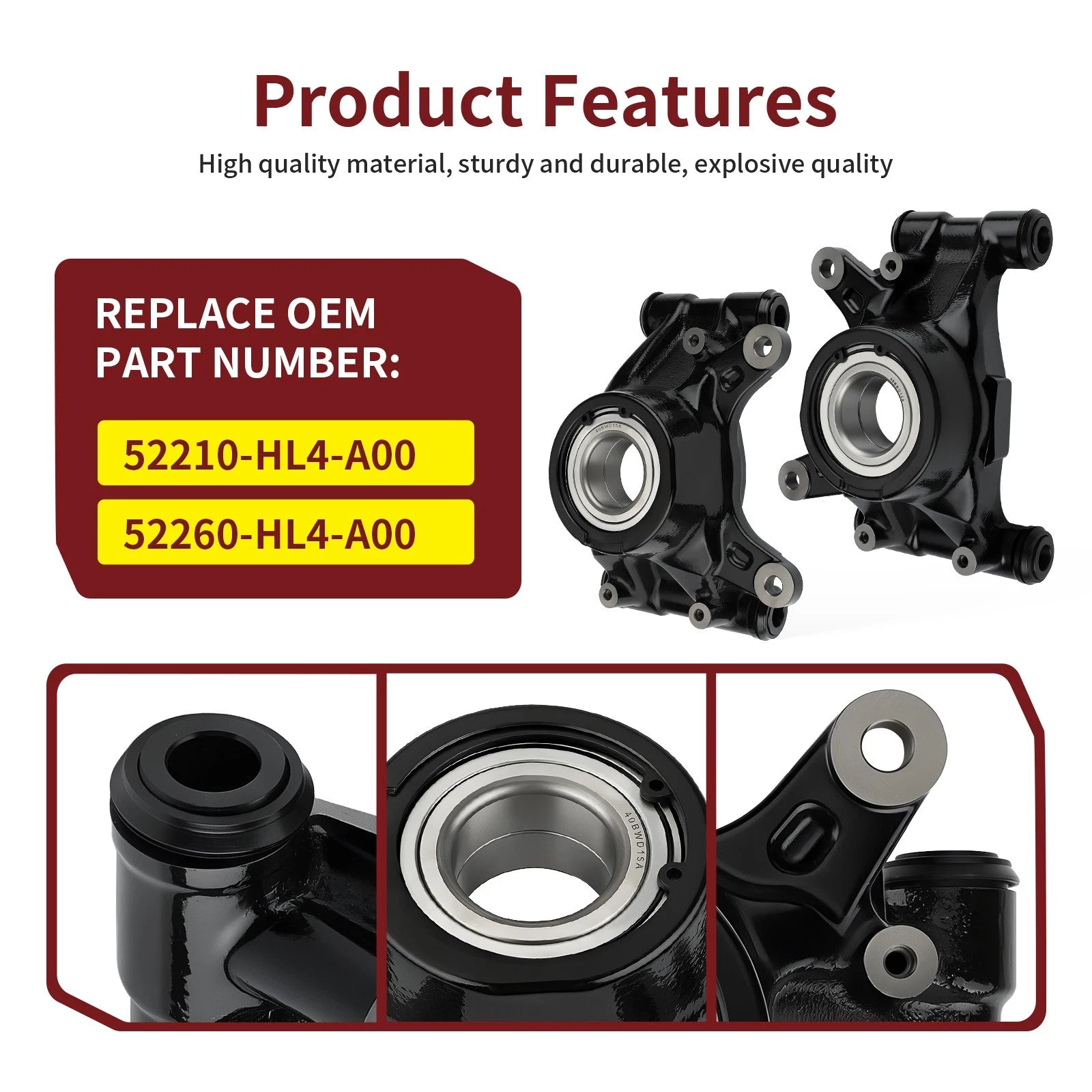 Rear Left & Right Knuckle Set for Honda Pioneer 1000-5 (2016–2024)