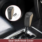 1Pc Gear Shift Knob Cover for Ford Fiesta (2009–2012) Black Beige Faux Leather