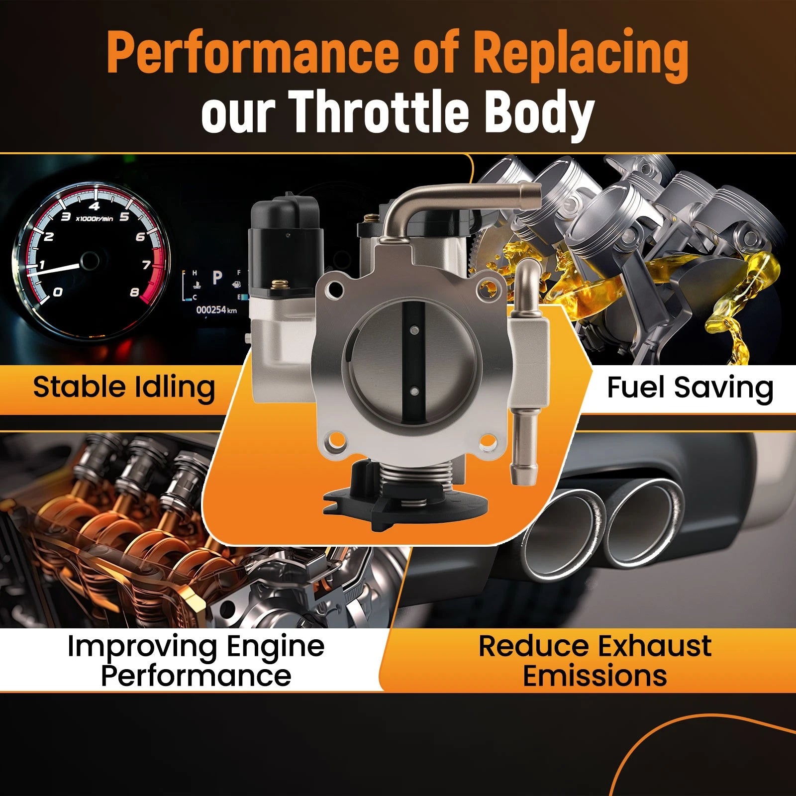 Throttle Body for Pontiac Wave Sedan 2005, Chevrolet Aveo 1.6L (2004–2005)