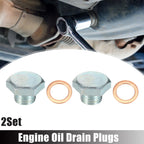 Set of 2 M14x1.5 Oil Drain Plug with Washers for Buick (All Years)