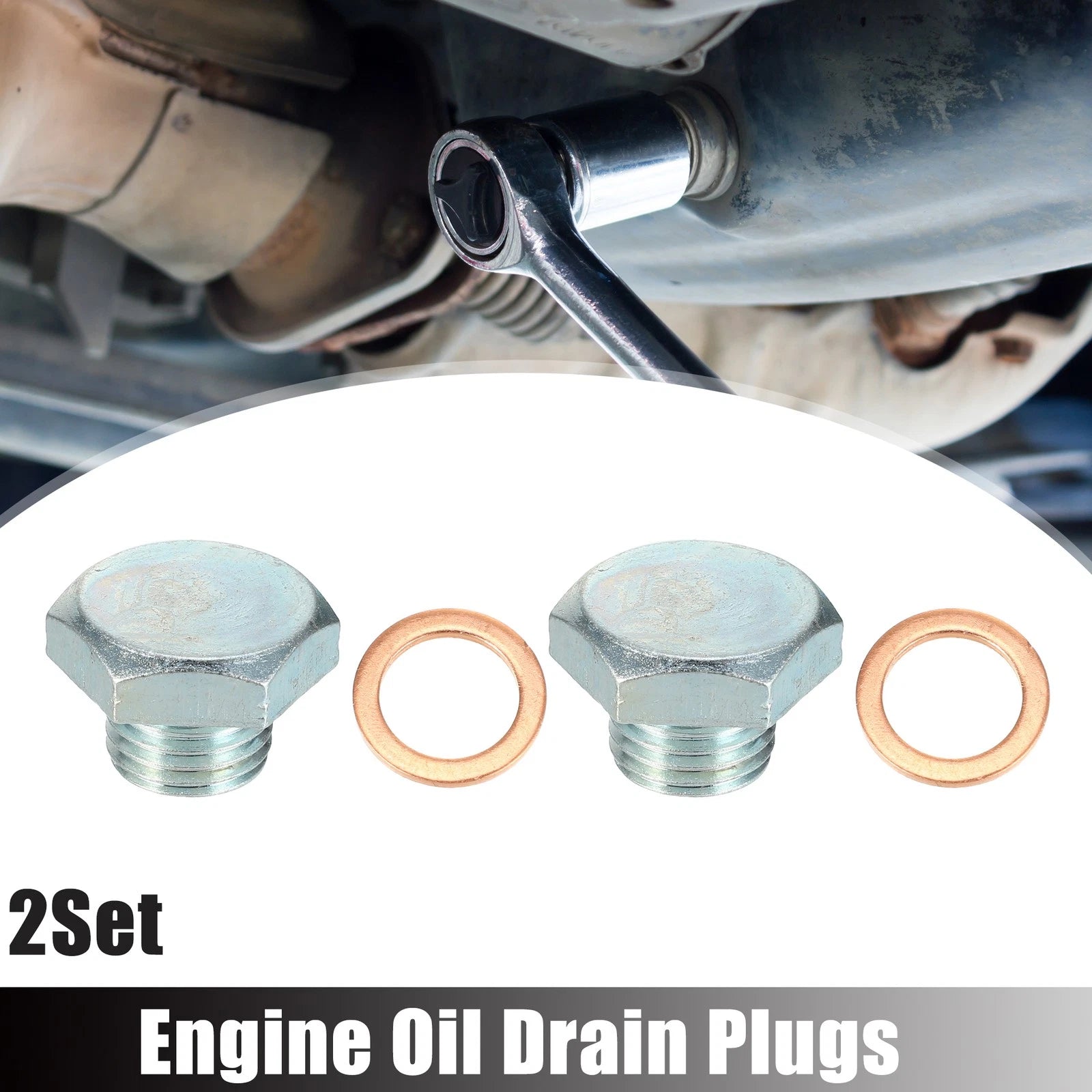 Set of 2 M14x1.5 Oil Drain Plug with Washers for Buick (All Years)