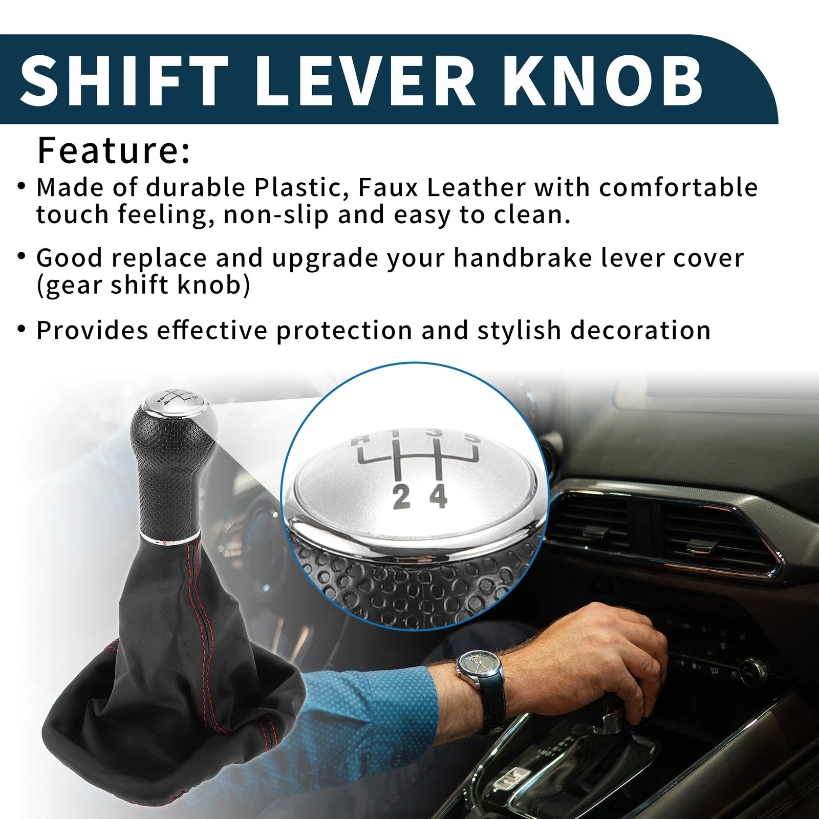 5 Speed Gear Shift Knob with Cover for Volkswagen Golf (1983–1991)