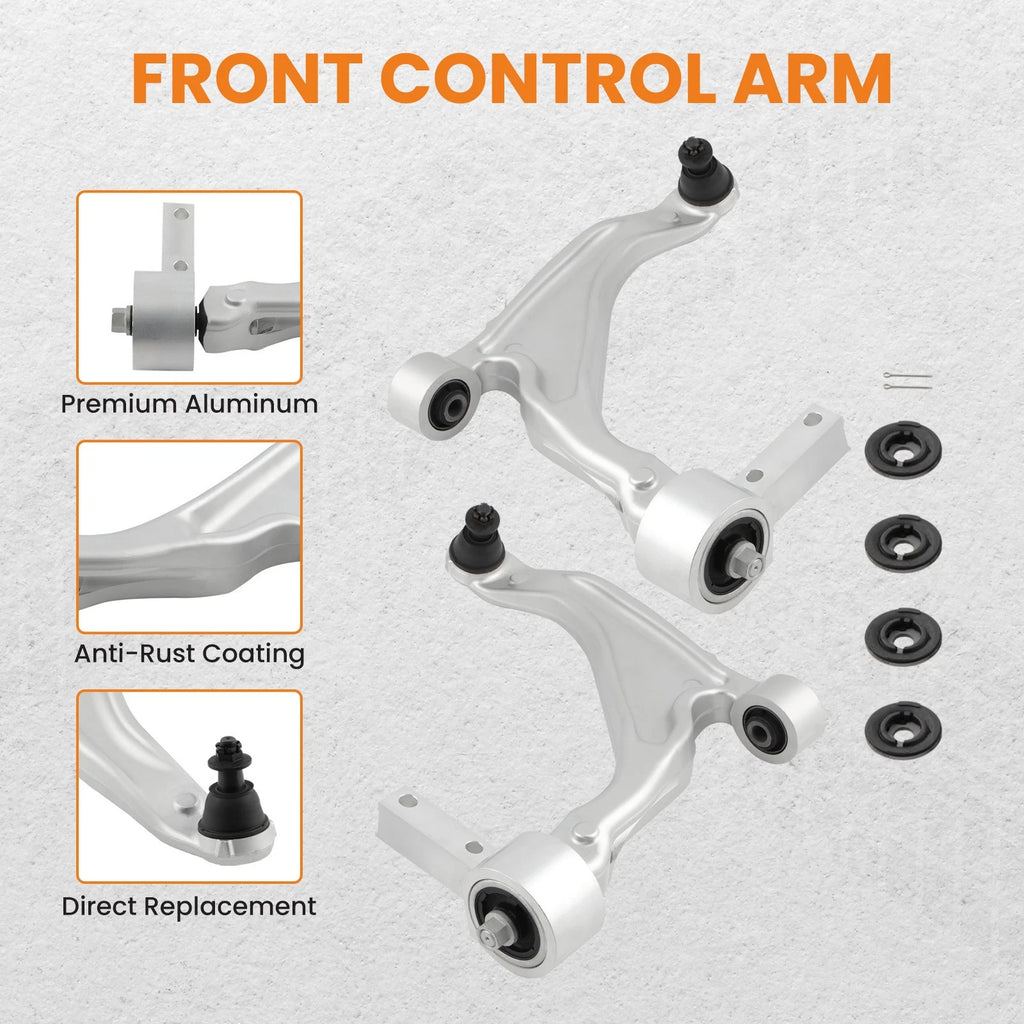 Front Lower Control Arms w/Ball Joint for 2009-2015 Honda Pilot (2pc)