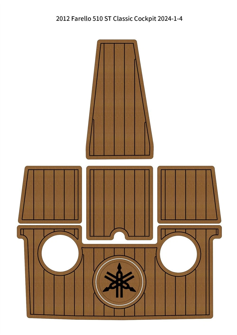 EVA Foam Faux Teak Deck Flooring Mat for Farello 510 ST (2012)