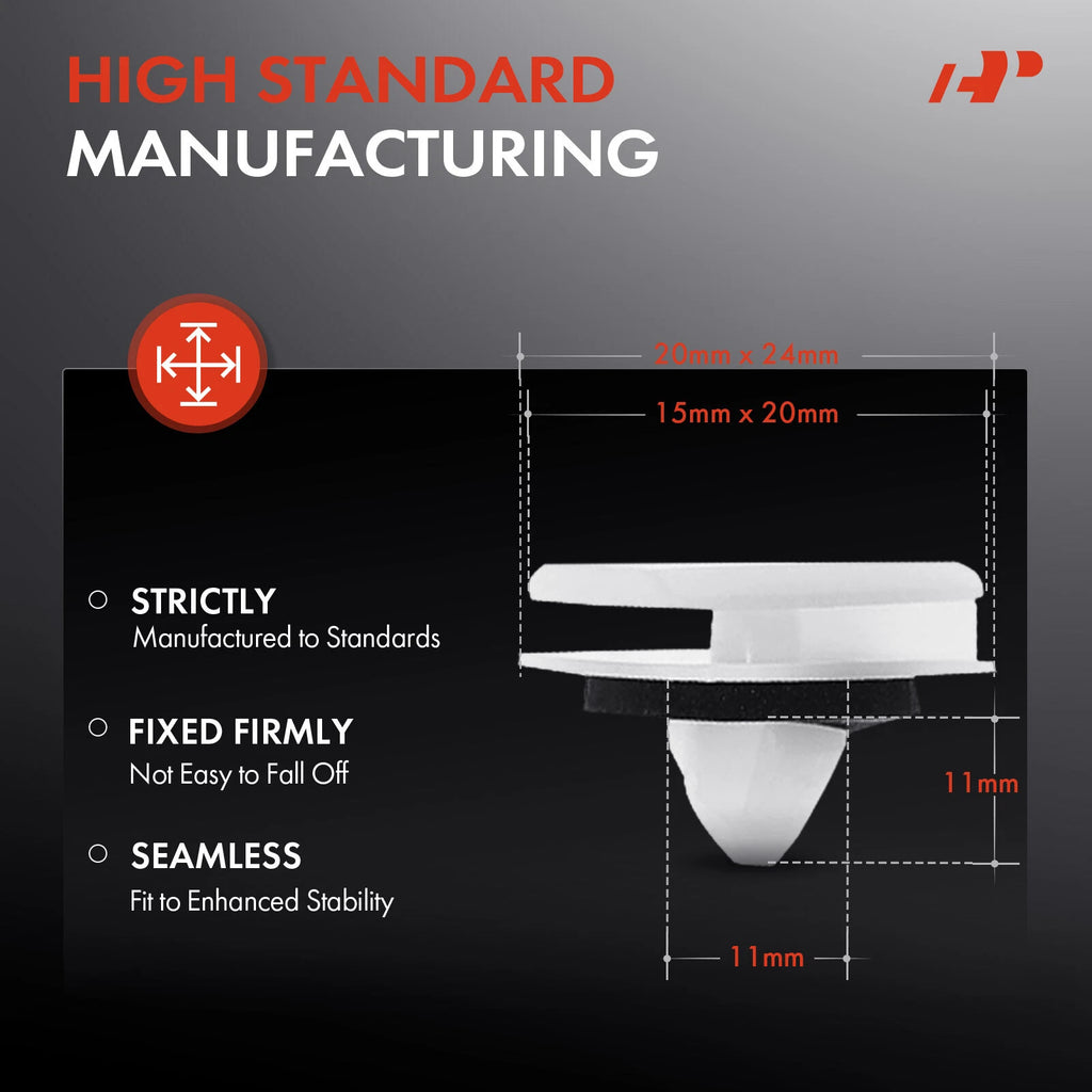 50Pcs Door Cladding Moulding Clips for Ford