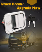 Front Left Exterior Door Handle with Lock Cylinder for Freightliner Columbia (2003-2014)