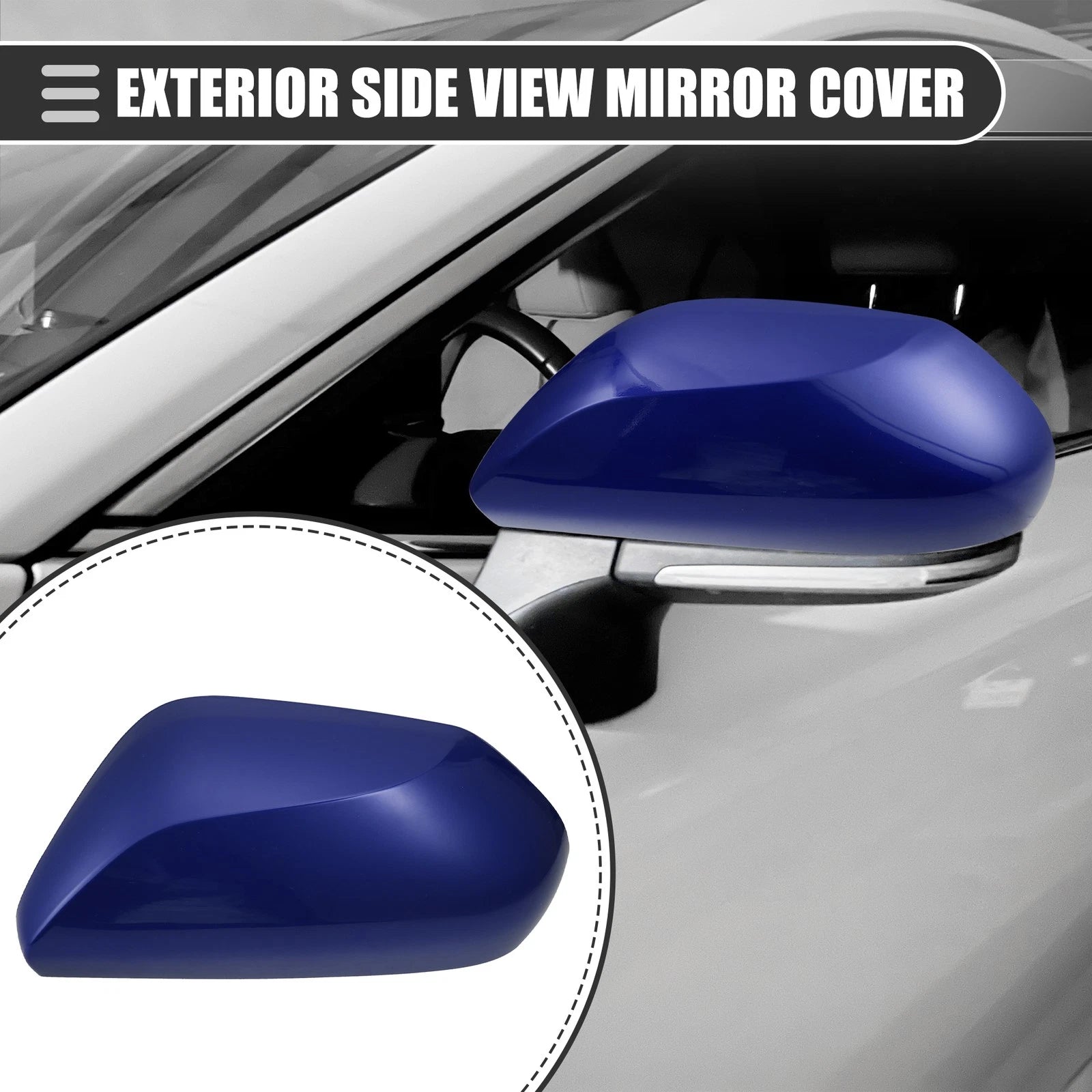 Left Side Mirror Cover Cap 87945-06130 for Toyota Camry (2018–2023) Blue