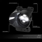 Fog Light Lamp Set for Ford F150 Lincoln Mark LT (2005–2008) Smoked Lens w/ Bezel + Switch