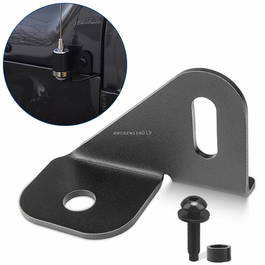 CB GMRS Radio Antenna Bracket Driver Side Mount for Jeep Wrangler JL JLU (2018–2024)