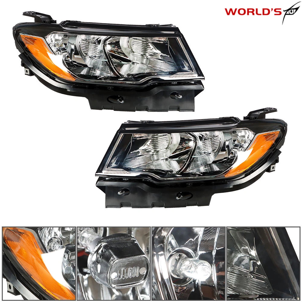 Headlights for Jeep Compass (2017–2020) Halogen Driver & Passenger Side