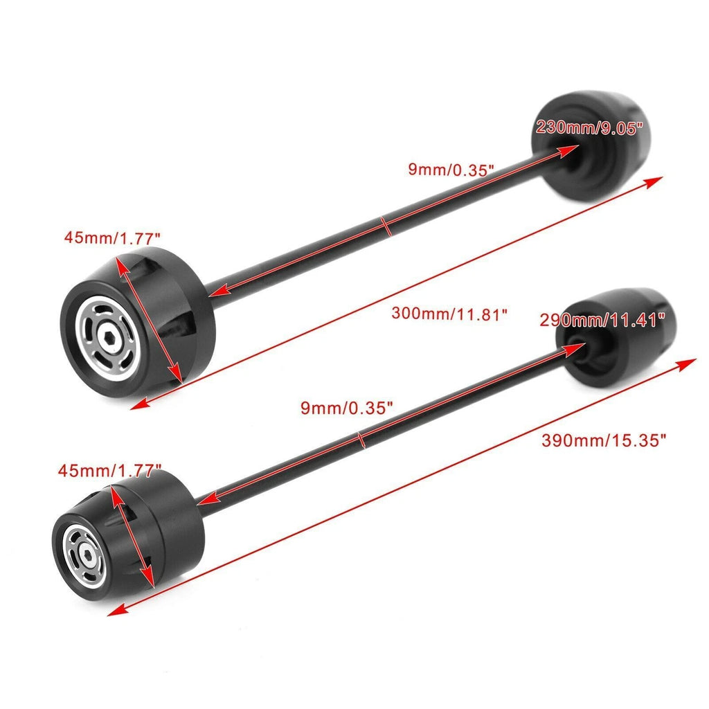 Front & Rear Axle Fork Wheel Slider for Ducati Scrambler 400 800 (2015–2023)