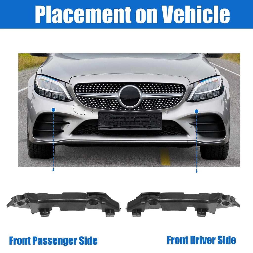 Set of 2 Upper Bumper Cover Support Brackets for Mercedes-Benz C43 (2017–2020)