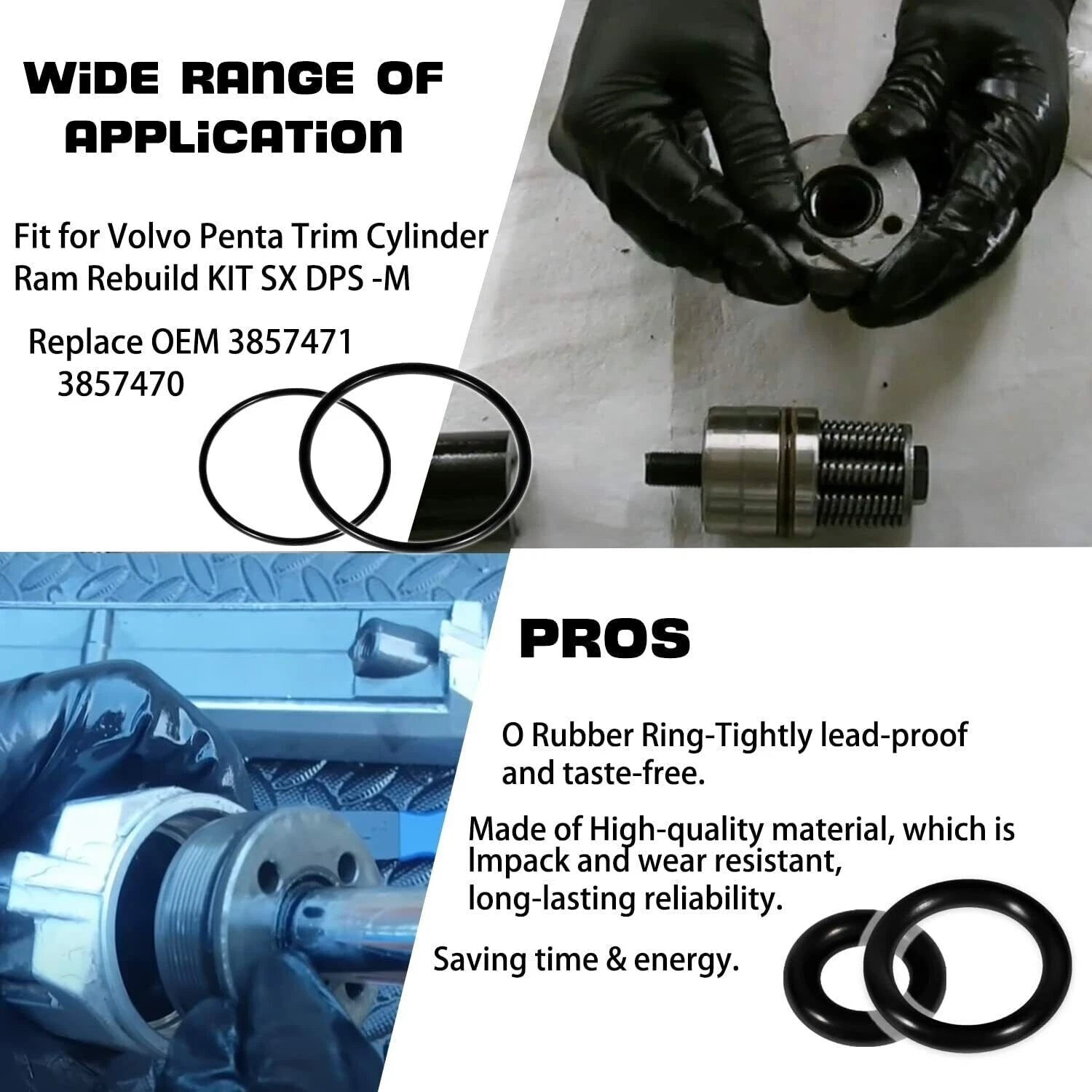 Cylinder Trim Ram Kit for Volvo Penta SX DPS (3857471, 3857470)