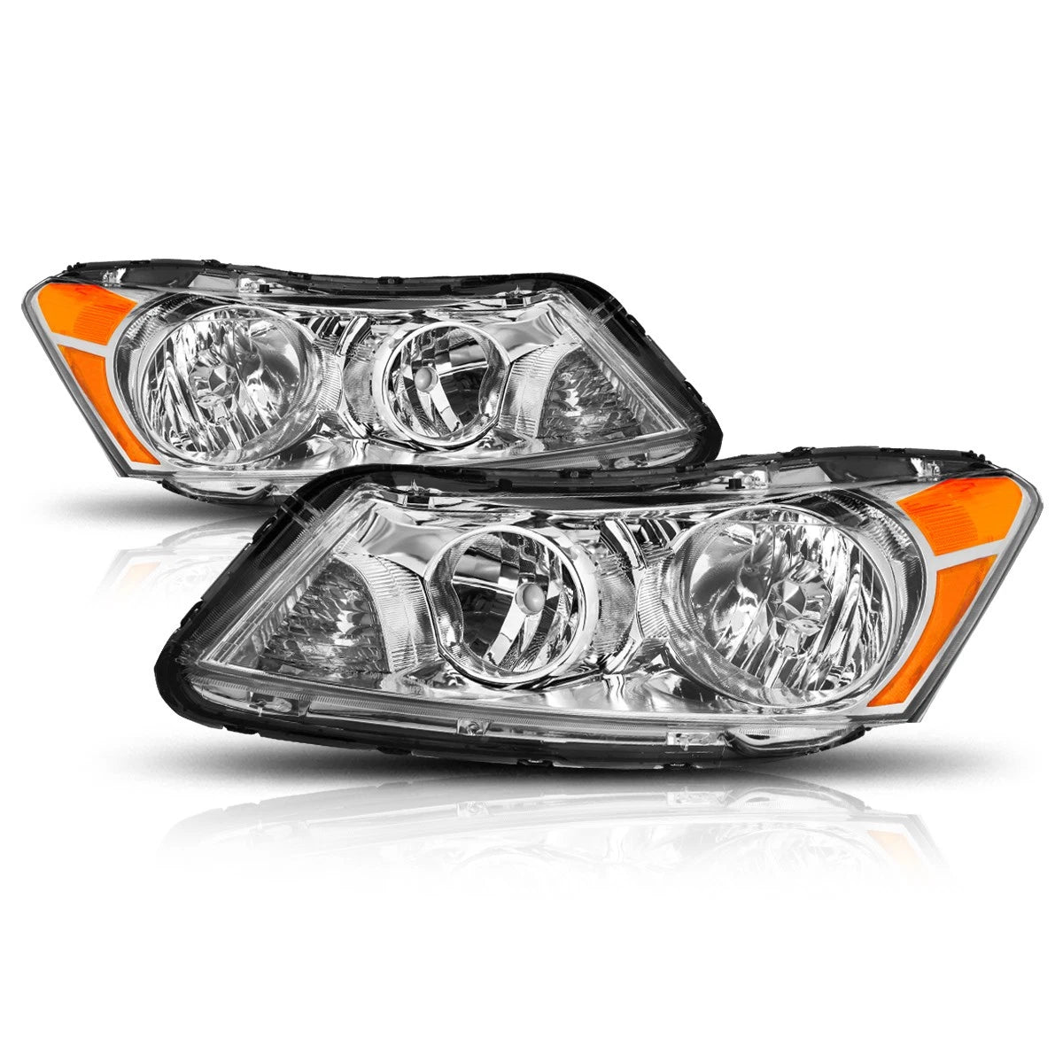 Chrome Housing Headlight Set for Honda Accord Sedan (2008–2012)