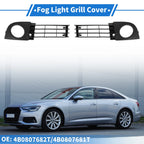 1 Pair Front Fog Light Grill for Audi A6 C5 (2002–2005) No. 4B0807682T/4B0807681T