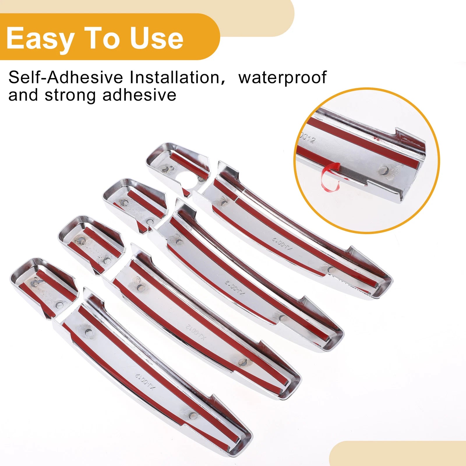 Car Door Handle Cover Trim for Chevrolet Cruze Camaro Aveo (2011–2020) Silver Tone