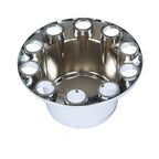 Set of 4 Rear Chrome Wheel Axle Hub Covers for Semi