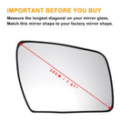 Right Side White Mirror Glass for KIA Soul (2009–2013)