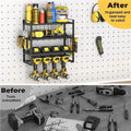 4 Layer Metal Power Tool Organizer Wall Mounted Storage Rack