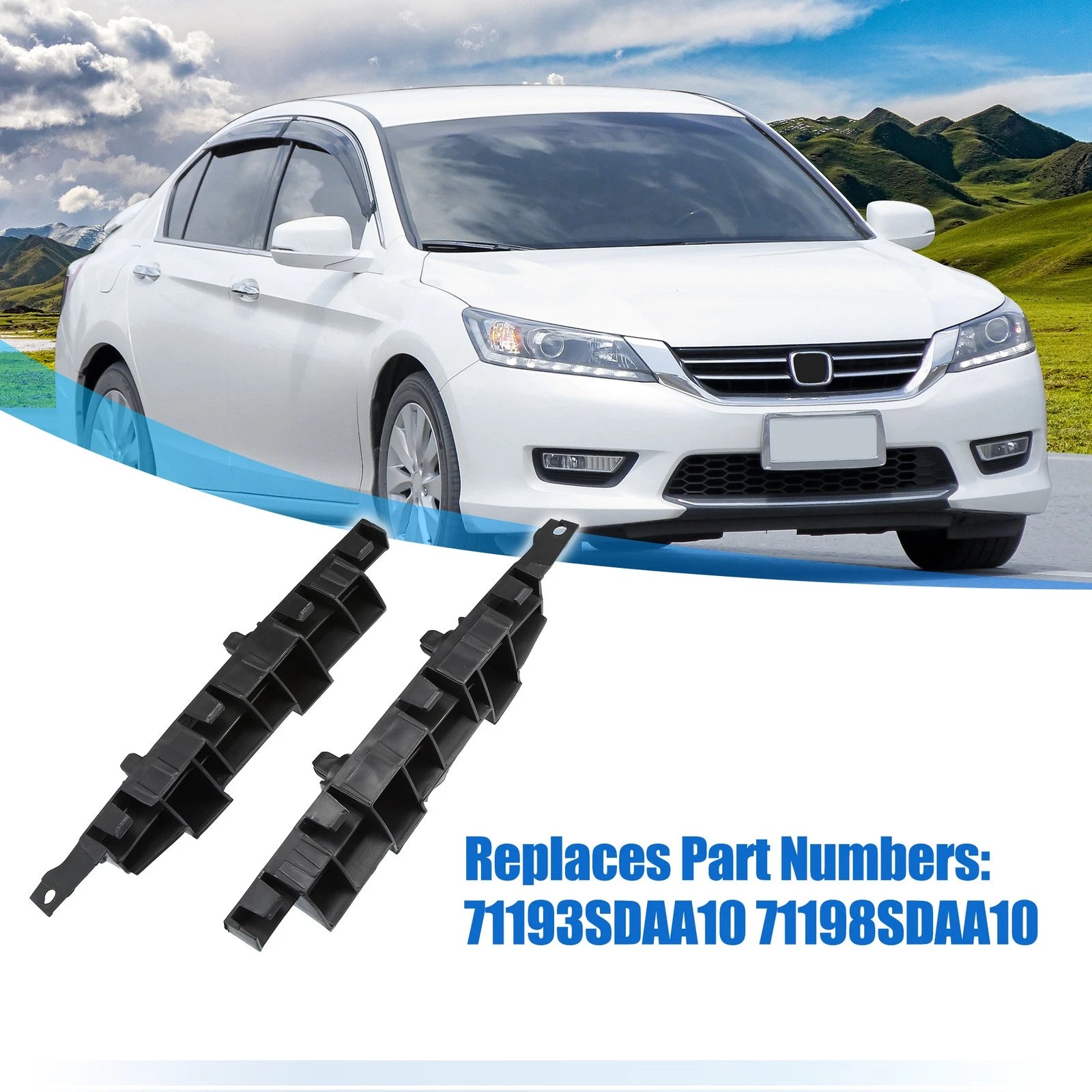 Set of 2 Front Bumper Mounting Support Brackets 71193SDAA10 for Honda Accord (2006–2007)