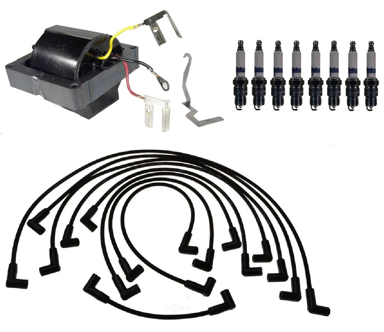 Ignition Wires & Spark Plugs Kit for Chevrolet K30 5.7L V8 (1986)