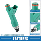 Set of 4 Fuel Injectors No.23209-0H030 for Toyota Camry (2004–2009) 2.4L