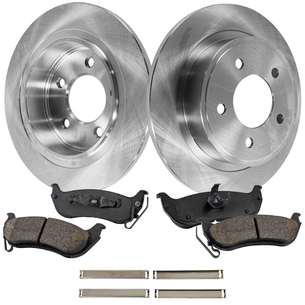 Rear Brake Disc Rotors and Pads Kit for Chrysler Pacifica (2004–2008)