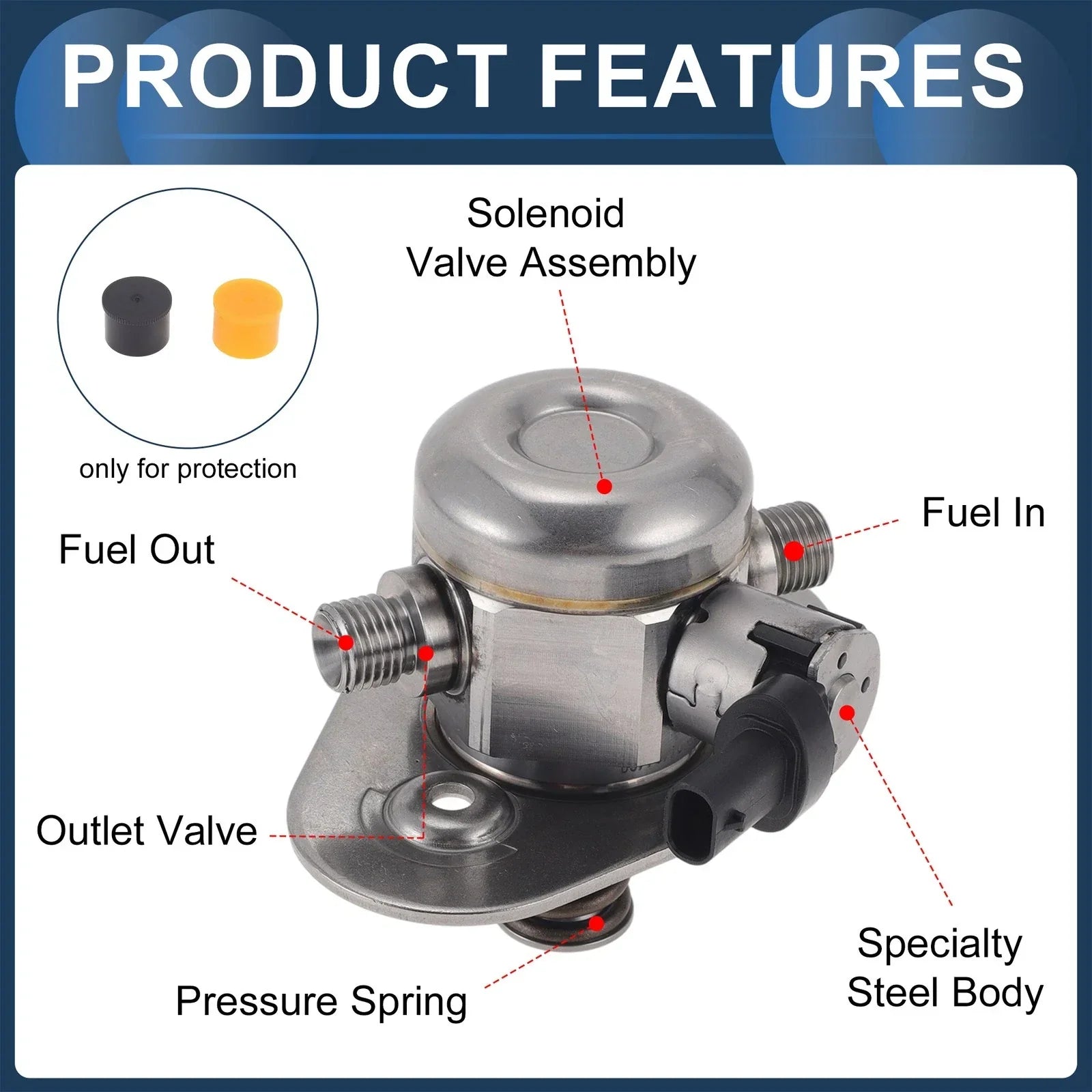 High Pressure Fuel Pump for BMW 330e 330i GT xDrive 340i xDrive