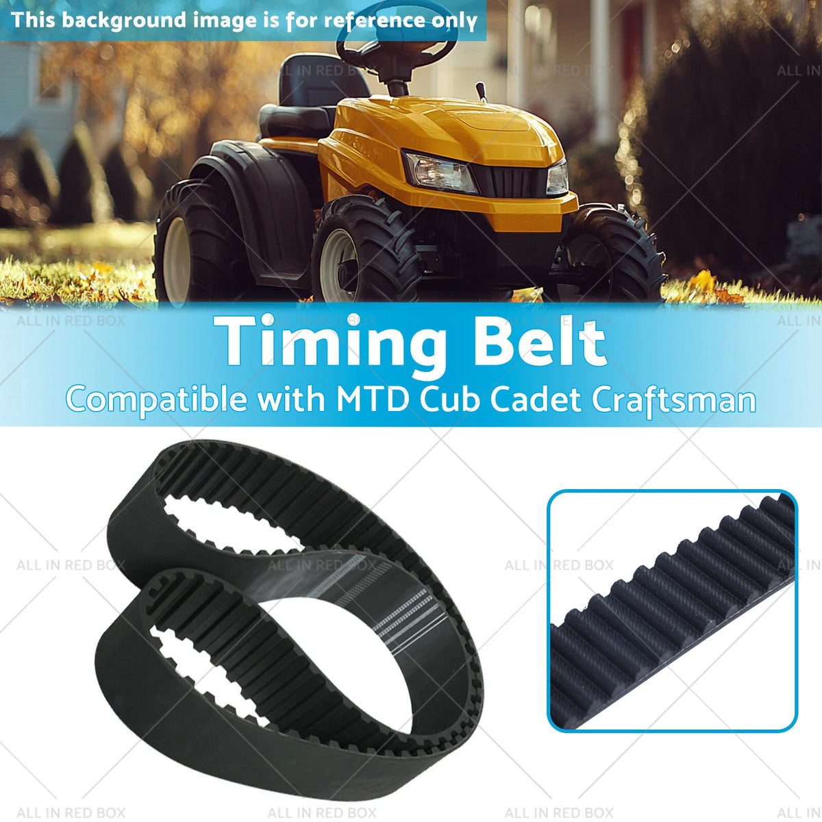 Timing Belt for MTD Cub Cadet Craftsman Riding Lawn Mowers (954-04167)