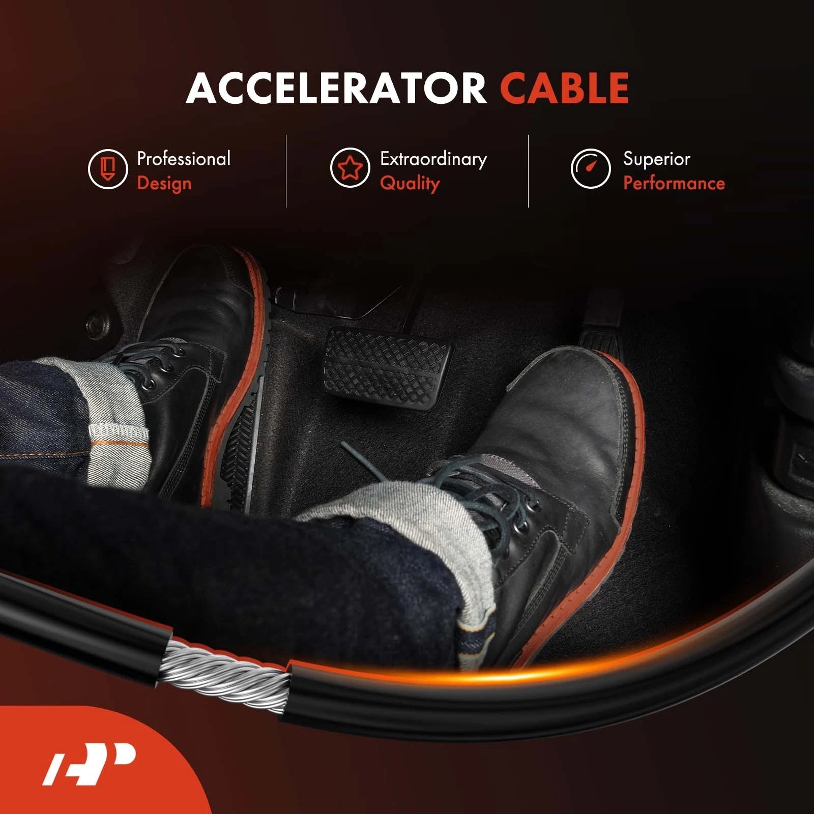 Accelerator Cable for Chevrolet Camaro (1988–1992) Pontiac (1988–1992)