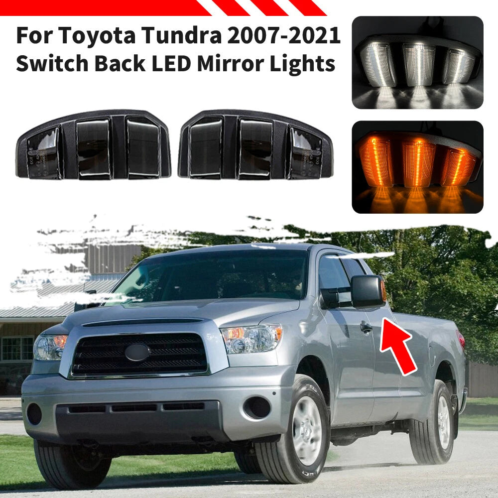 Sequential LED Side Towing Mirror Turn Signal Lamp for Toyota Tundra (2007–2021)